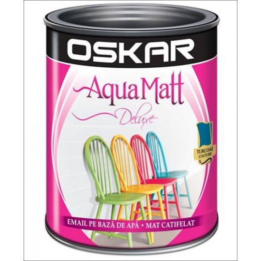 OSKAR Aqua Matt Email, 0.6L Gri creativ, baza apa